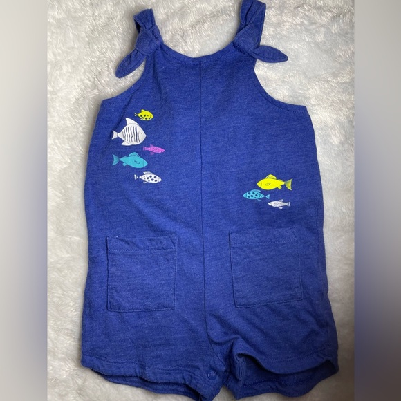 Cat and Jack Blue Fish romper | 18 months - Picture 1 of 7